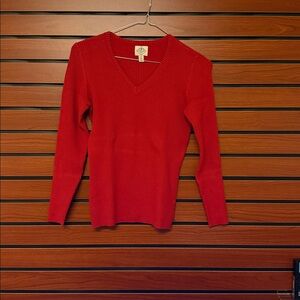 St. John's Bay Vibrant Red Knit Top